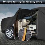 Waterproof SUV Car Cover Custom Fit for 2017-2025 Kia NIRO, All Weather Outdoor SUV Car Covers with Zipper Door, Windproof Bands Cover,Reflective Strip for Snow Rain Dust Cover,Sun UV Protection - Image 6