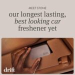 Drift Car Air Freshener - Stone Air Freshener Car Odor Eliminator - Long Lasting Scent - Auto Accessories - Metal Clip - Essential Oils - Clean Ingredients - Open Air Scent Starter Kit