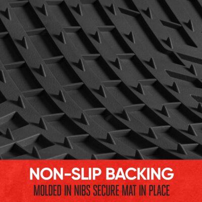 Motor Trend FlexToughXL Floor Mats for Cars Full Set, All-Weather Rubber Automotive Floor Mats, Waterproof Heavy Duty Car Mats, Flexible Floor Liners for Car Truck Van SUV, Car Floor Mats (Black) - Image 7