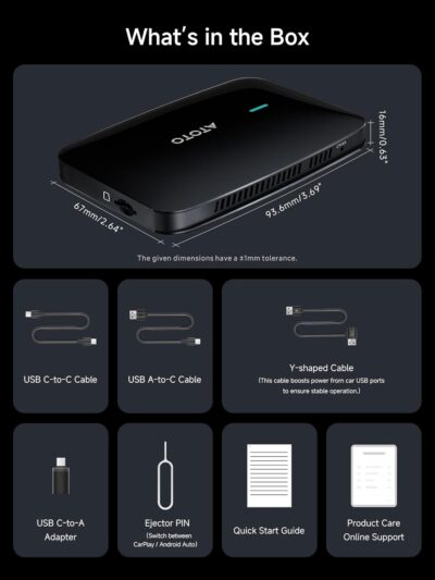 Magic AI Box, Wireless CarPlay/Android Auto Adapter, Car Video Box Supports for Netflix/YouTube/TikTok/TF Card, DriveChat AI Smart Box with GPS/Dual Bluetooth - Image 8