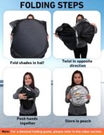 EcoNour Windshield Sunshade Compatible for Chevrolet Equinox 2018-2022 2023 2024, Sun Visor for Front Windshield & Window Sun Shade Cover, UV Heat Blocker & Protector, Car Accessories - Image 7