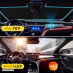 Car Sun Shade for 2016-2024 2025 2026 Toyota Tacoma Windshield Sun Shade, Sun Visor Windshield Screen Cover for Tacoma Front Window Sunshade Foldable Auto Interior Accessories UV Block to Keep Cool - Image 2