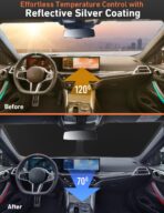 Econour Windshield Sun Shade for Toyota Tacoma 2016-2025 2026 Accessories 2Dr 4Dr Pickup Truck, Custom Fit Car Front Window Sunshade Sun Visor Protector Foldable Blocks UV Rays Keep Car Cooler - Image 4