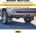 Husky Liners Universal Muddog Mud Flaps | Rubber Front Mud Flaps - 12" w/o Weight - Black (FITS Various Ford, Chevy, Dodge, GMC, Toyota, Nissan, Hummer See Guide to Confirm) | 55000 - Image 3