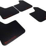 Rally Armor MF12-BAS-RD Basic Black, Red Mud Flap with Logo (Universal Fitment (no Hardware)), 1 Pack