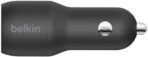 Belkin 24 Watt Dual USB Car Charger - 2 12W USB A Ports with Fast Charging for Apple iPhone 14, 14 Pro, 14 Pro Max, iPhone 13, 13 Pro, 13 Pro Max, Samsung Galaxy, AirPods & More - USB-C Charger - Image 2