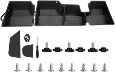 Vesul Under Seat Storage Compatible with 2019-2026 Dodge Ram 1500 Crew Cab Heavy-Duty Truck Under Back Seat Organizer Box with Detachable Portable Organizer Black - Image 9