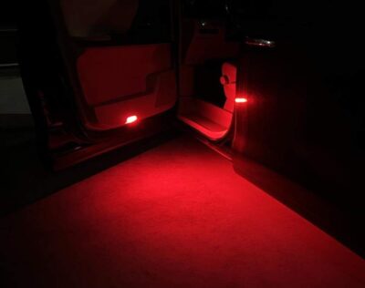 iJDMTOY Full LED Side Door Courtesy Light Assy Compatible With Lexus IS ES GS LS RX GX LX; Compatible With Toyota Avalon Sienna Venza Camry Prius 4Runner, Powered by 18-SMD Red LED - Image 9