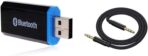 USB Bluetooth Receiver Adapter Wireless Audio Adapter 3.5mm Car Kit Music Receiver, Suitable for Home/Car Stereo Systems, Portable Speakers (Aux in), with 3.5mm Cable (Black)