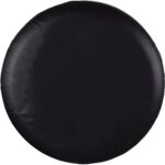 Spare Tire Cover, Black Wheel Cover Waterproof PVC Leather Dust-Proof Universal Fit for Jeep, Trailer, RV, SUV, Camper and Vehicle (14 Inch)