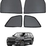 Car Sun Shade Side Window Shade for Grand Cherokee L 2021-2026 Baby UV Protection Magnetic Curtain Sunshade Auto Accessories Foldable(Rear+Triangular Window 4pcs)
