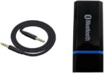 USB Bluetooth Receiver Adapter Wireless Audio Adapter 3.5mm Car Kit Music Receiver, Suitable for Home/Car Stereo Systems, Portable Speakers (Aux in), with 3.5mm Cable (Black) - Image 2