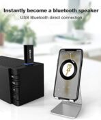 USB Bluetooth Receiver Adapter Wireless Audio Adapter 3.5mm Car Kit Music Receiver, Suitable for Home/Car Stereo Systems, Portable Speakers (Aux in), with 3.5mm Cable (Black) - Image 3