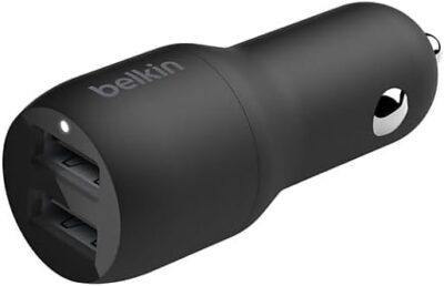 Belkin 24 Watt Dual USB Car Charger - 2 12W USB A Ports with Fast Charging for Apple iPhone 14, 14 Pro, 14 Pro Max, iPhone 13, 13 Pro, 13 Pro Max, Samsung Galaxy, AirPods & More - USB-C Charger - Image 3