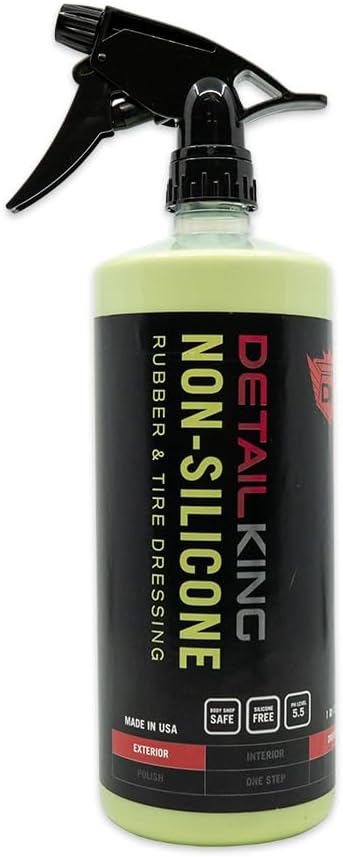 41QKTbk5HpL._AC_SL1000_.jpg Detail King Non-Silicone Engine Bay Dressing And Tire Dressing Spray - Designed for Safe Use in Body Shops - 32 Oz - Image 1