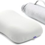 Cushion Lab Travel Deep Sleep Pillow – Compact Memory Foam Neck Pillow for Sleeping, Portable Pillow for Hotels, Camping, Side & Back Sleepers, On-The-Go – Calm Grey