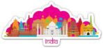 India Travel - 3" Vinyl Sticker - for Car Laptop Water Bottle Phone - Waterproof Decal