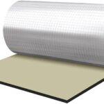 Car Heat Sound Deadening Insulation Mat, Sound Deadener & Heat Insulation Pad for Auto Hood Engine Roof Door and Trunk - 197mil 21.6sqft - 40 Inch x 40 Inch - 2PACK, Aluminum Foil