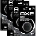 AXE Air Freshener Mini Vent Clip, Odor Eliminator, Air Purifier Provides A Long Lasting Scent (0.7 Fl Oz (Pack of 4), Black)