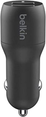 Belkin 24 Watt Dual USB Car Charger - 2 12W USB A Ports with Fast Charging for Apple iPhone 14, 14 Pro, 14 Pro Max, iPhone 13, 13 Pro, 13 Pro Max, Samsung Galaxy, AirPods & More - USB-C Charger - Image 4