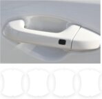 4PCS Carbon Fiber Car Door Handle Protectors, Universal Anti-Scratch Guard Stickers Fit Most Cars