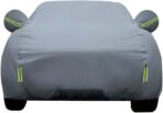 6 Layers Car Cover Waterproof All Weather, Heavy Duty Outdoor Car Cover Universal Fit Sedan Honda Civic,Ford Mustang,Chevrolet Camaro,Toyota Corolla etc.(Grey, 3L+ Sedan Length (180" to 194"))