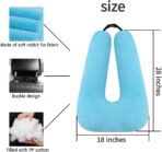 Travel Pillow Cushion for The Back Seat of Car Car Pillow for Kids A Sleeping Artifact Suitable for Long-Distance Travel of Adults and Children Travel Pillow for Kids Blue - Image 3