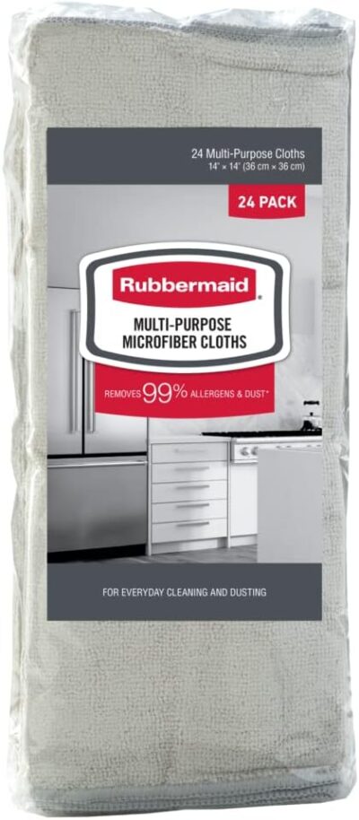 Rubbermaid Microfiber Cloth Towels 24 Pack 14"x14" Non-Scratch Reusable/Washable for Cleaning/Wiping/Polishing for Home/Kitchen/Car - Image 2