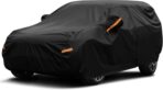 SEAZEN 7 Layers SUV Car Cover Waterproof All Weather, Heavy Duty Car Cover for Automobiles with Zipper Full Exterior Cover Outdoor UV Snow Wind Protection, Universal Full Car Cover 176" to 190"