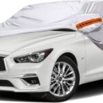 TUCAREST 6 Layers Full Car Cover for Sedan/Wagon/Coupe/Hatchback - Waterproof, Insulated, Anti-UV, Snow-Proof, Anti-Wind, All-Weather, Thickened Protection, up to 191 in