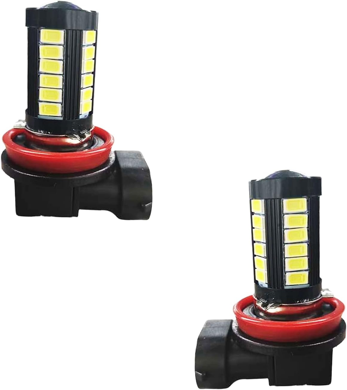 5104vhqc9VL._AC_SL1500_.jpg 2PCS 9006 Car LED Fog Light Bulbs, 12V Plug and Play Auto Anti-fog Lights with 5730-33SMD Chips, 6500K White Bright Headlight Bulb, Universal DRL Light Replacement for Car, Truck, SUV - Image 1