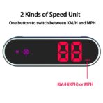 New Colorful Speedometer HUD GPS Digital Speed Meter MPH KM/H Speedo Head Up Display for Cars Trucks, USB Cable Plug & Play (7 Color/MPH KM/H) - Image 7