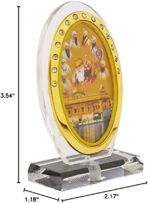 BISMAADH Car Dashboard Oval Shape Acrylic Showpiece Figurine Religious Idol Statue for Office & Home Décor (10 Guru & Golden Tempel) - Image 5