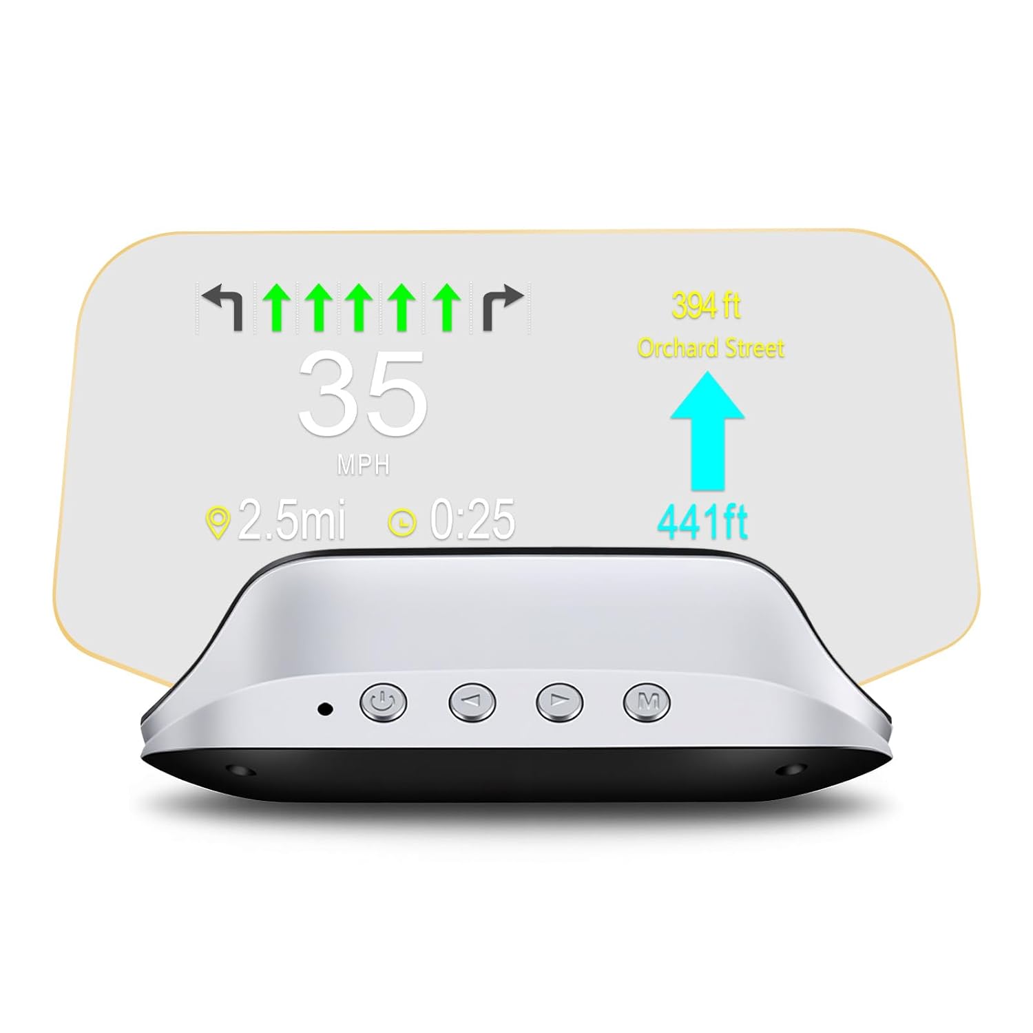 510MMCbEQWL._SL1500_.jpg OBD2 Digital Speedometer for Car with Turn Indication, OBD2 & GPS Dual System, RPM, Water Temp, PSI, Volt, Mileage, 4 Alarm, Heads up Display HUD Projector MPH for Most 2008+ Sedan - Image 1
