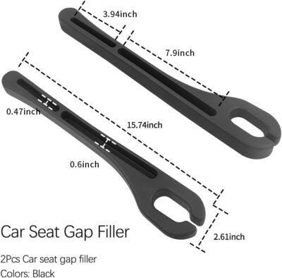 2PCS Car Seat Gap Filler Organizer with Phone Holder,[Upgrade Version] Car Seat Gap Organizer for Prevent Falling,Essential Car Accessories Car Side Seat Gap Filler (Black) - Image 2