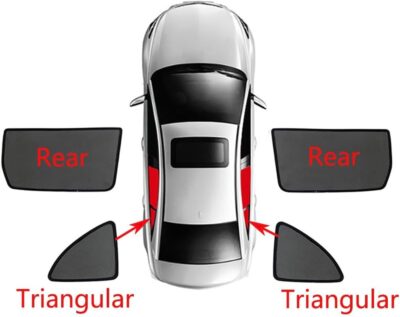 Car Sun Shade Side Window Shade for Mazda CX-5 KE 2012-2016 Baby UV Protection Magnetic Curtain Sunshade Auto Accessories Foldable(Rear+Triangular Window 4pcs) - Image 3