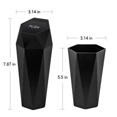 Car Trash Can with Lid - 2-Pack, Interior Accessories for Vehicles, Leakproof Garbage Can with 30 Detachable Trash Bags, Multipurpose Organizers and Storage Solutions for Home and Office - Image 7