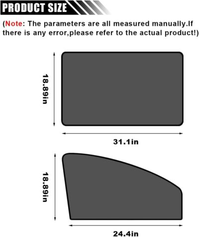 4PCS Car Side Window Sun Shades, Auto Window Sunshades Privacy Curtains Blackout with Magnetic, UV Rays, Heat Protection Stretch Car Window Covers for Sleeping, Camping, Breastfeeding (Front & Back) - Image 2