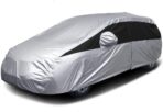 Titan Lightweight Poly 210T Car Cover for Hatchbacks 165-181". Waterproof, UV Protection, Scratch Resistant, Driver-Side Zippered Opening. Fits Prius, Focus, Civic and More.