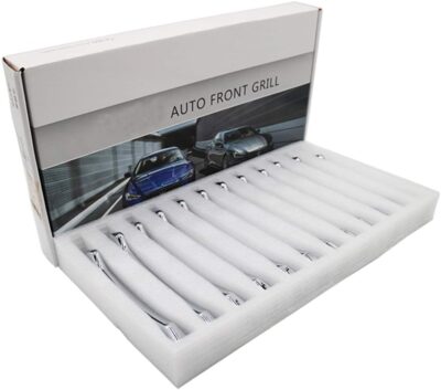 Front Grill Chrome Trim Compatible with Maserati Ghibli 2013 2014 2015 2016 2017 Parts Accessories Front Grille Decorative Garnish Trim Cover Car Styling 12PCS - Image 4