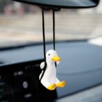 YGMONER Cute Swinging Duck Car Rear View Mirror Hanging Accessories Funny Car Interior Decor Gifts for Women Men (Duck)