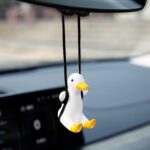 YGMONER Cute Swinging Duck Car Rear View Mirror Hanging Accessories Funny Car Interior Decor Gifts for Women Men (Duck)