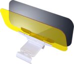 Day/Night Polarized Sun Visor Extender for Car/Trucks, Anti-Glare UV Protection Clip-On Shield, Shatterproof Optical Acrylic/Heat Reducer/Universal Adhesive-Free Sun Visor for Car Windshield