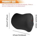 Car Headrest Pillow for Driving - Memory Foam Soft Automotive Neck Support Pillow Cushion with Adjustable Strap - Comfortable Car Seat Headrest Pillow for Neck Pain Pressure Relief (Black) - Image 2