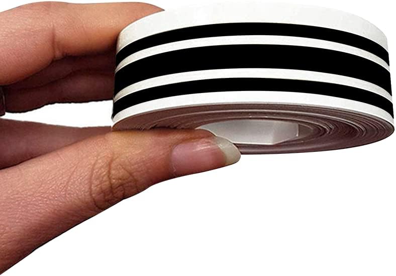 512c2fbVNL._AC_SL1000_.jpg 4R Quattroerre.it 10524 Trim Stripes Triple Adhesive Strips for Cars, Black, 16 mm x 10 mt - Image 1