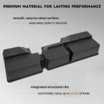 Vesul Under Seat Storage Compatible with 2019-2026 Dodge Ram 1500 Crew Cab Heavy-Duty Truck Under Back Seat Organizer Box with Detachable Portable Organizer Black - Image 6