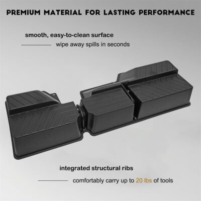 Vesul Under Seat Storage Compatible with 2019-2026 Dodge Ram 1500 Crew Cab Heavy-Duty Truck Under Back Seat Organizer Box with Detachable Portable Organizer Black - Image 6