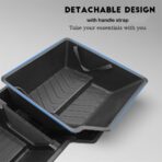 Vesul Under Seat Storage Compatible with 2019-2026 Dodge Ram 1500 Crew Cab Heavy-Duty Truck Under Back Seat Organizer Box with Detachable Portable Organizer Black - Image 5