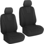 YoRise 2PCS Car Seat Covers, Comfortable Breathable Front Seat Covers, Highly Elastic Automotive Seat Protector Cover Accessories for RV, SUV, Truck, Sedan (Black)