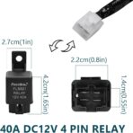 H11 880 881 H9 Fog Light Lamp Wiring Harness Socket Wire Connector with 40A Relay & ON/Off Switch Kits Fit for LED Work Lamp Driving Lights Etc - Image 6